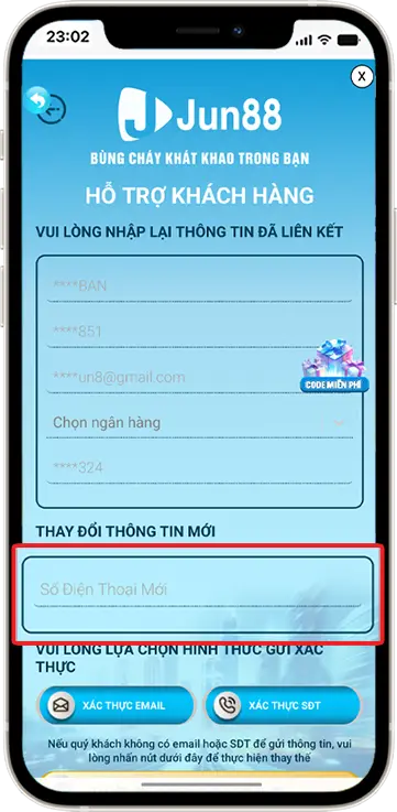 Bước 3: Nhập Thông Tin Sau Đó Chọn Hình Thức Xác Thực Qua Email